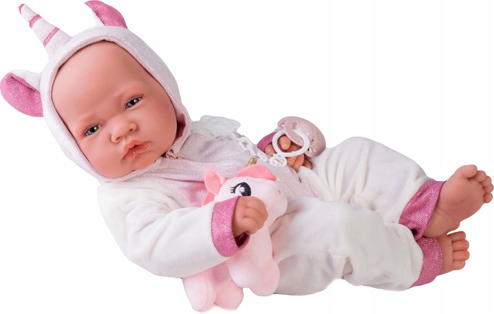 LALKA HISZPAŃSKA JEDNOROŻEC BOBAS JAK ŻYWY RECIEN NACIDA UNICORNIO AJ 50268