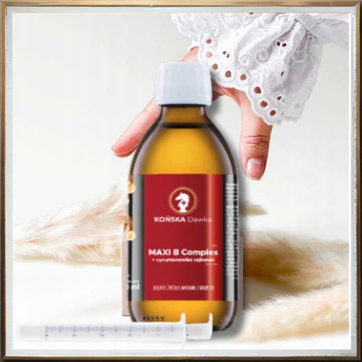 Witamina B B1B2 B3 KOŃSKA DAWKA Cynamonowiec cejloński MAXI B Complex