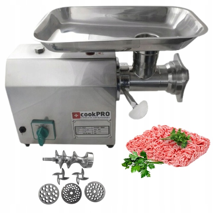 Wilk Profesjonalna Maszynka Do Mięsa TC12 INOX + 3 Sitka cookPRO 560040001