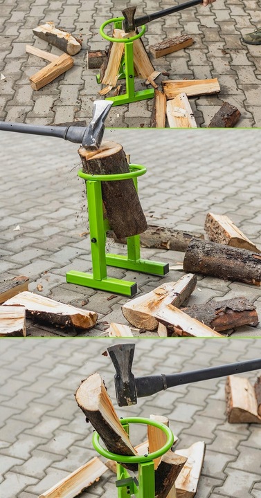 Stojak Łupania Drewna Ręczna Łuparka Rębak Gilotyna Kominkowego Opałowego