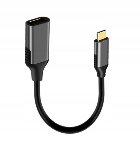 Kabel USB-C DisplayPort 1.2 Żeński Adapter 4K 60HZ Full HD Przewód MHL 1m