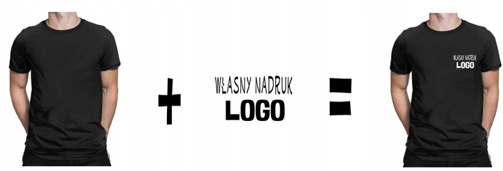 KOSZULKA Z WŁASNYM NADRUKIEM NAPIS LOGO TEKST L