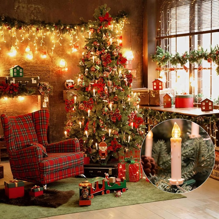 Światełka choinkowe 2x20 LED z timerem i pilotem IP65 możliwość ściemniania