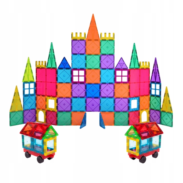 Klocki Magnetyczne 3D Magnetic Tiles Duży Zestaw 100 elementów