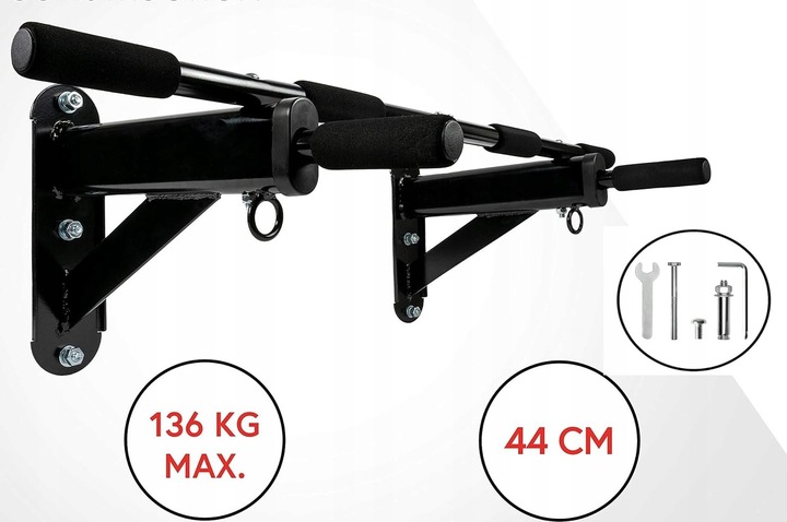 Wielofunkcyjny drążek do podciągania ćwiczeń do ściany 6 uchwytów