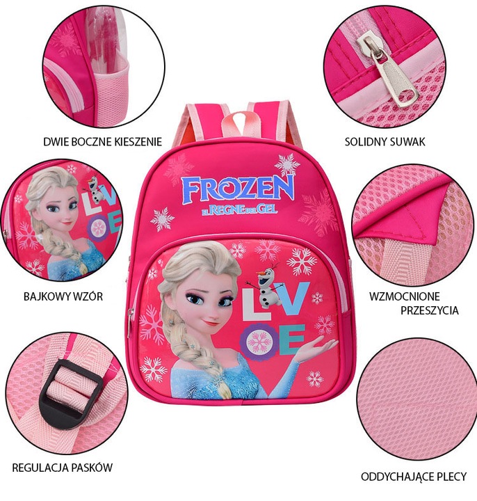 Plecak dla dzieci dziewczynki szkolny FROZEN do szkoły przedszkola