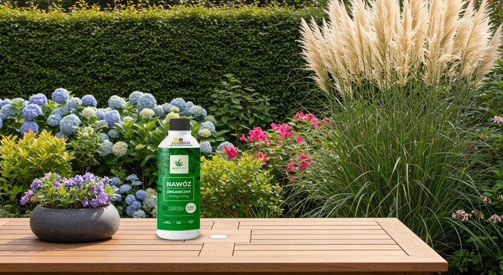 Naturalny nawóz organiczny 1 l użyźnia glebę wiosenny do trawy i krzewów