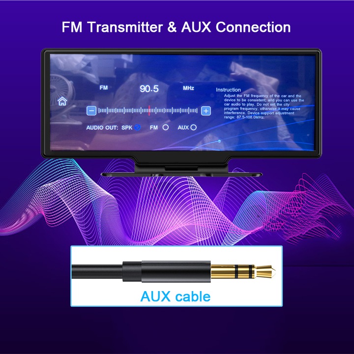 Stacja Ekran Monitor Nawigacja Rejestrator 4K Kamera Android Auto CarPlay