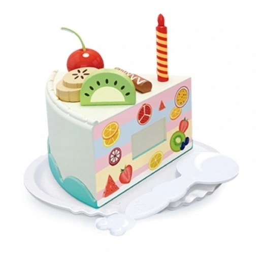 WOOPIE Cukiernia Tort Urodzinowy do Krojenia + Zestaw do Herbaty 85 el.