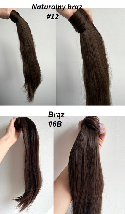 Doczepiany KUCYK kitka 60 cm jak Naturalne CAŁKOWICIE MATOWE ! Kolory