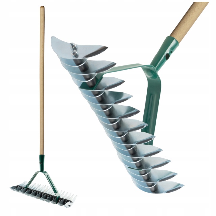 AERATOR RĘCZNY WERTYKULATOR DO TRAWY DWUSTRONNY METAL Z TRZONEM AREATOR