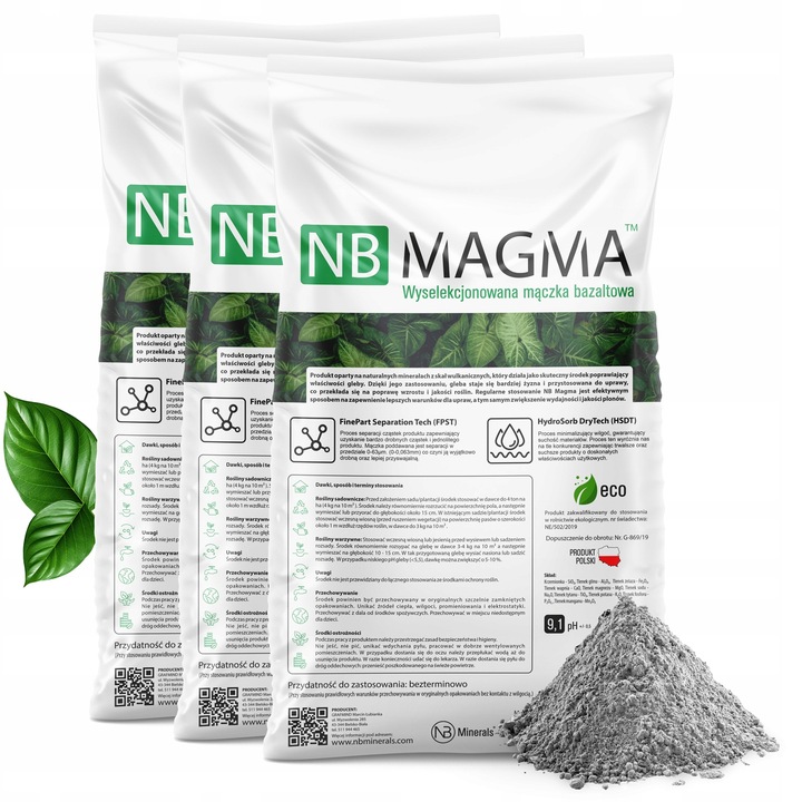 Wysokiej jakości mączka bazaltowa sucha pylista z certyfikatem 24kg