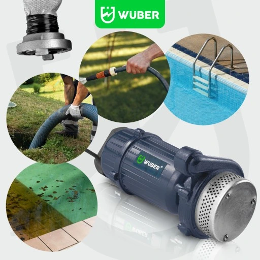 POMPA DO WODY BRUDNEJ CZYSTEJ ZANURZENIOWA SITKO SITO SZAMBA 2100W 1"