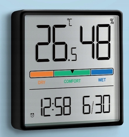 Stacja Pogodowa Pogody Higrometr Bezprzewodowa Termometr Czujnik Zegar Data