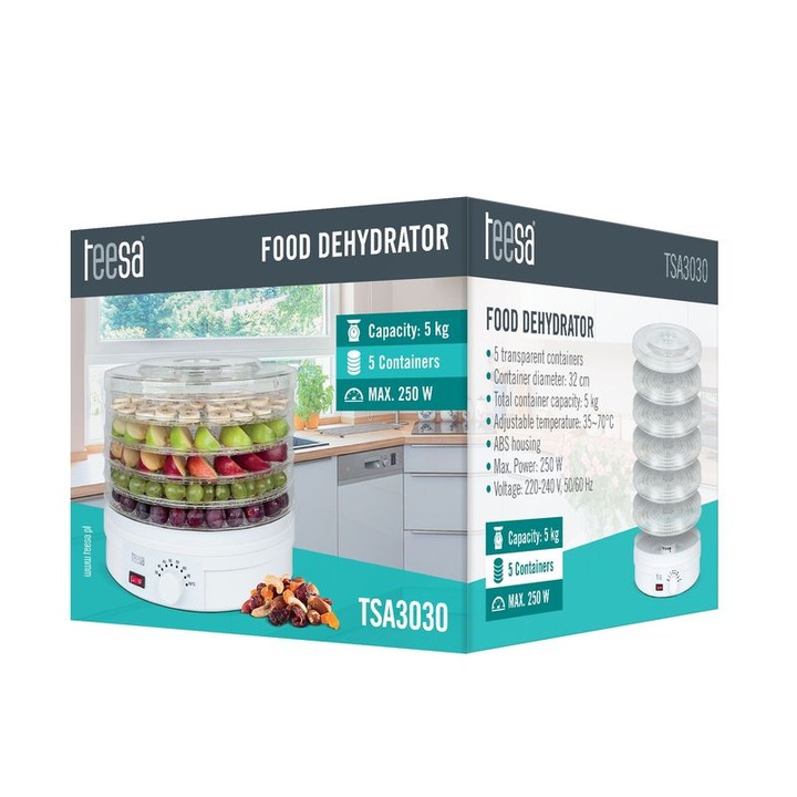 Suszarka do Grzybów Owoców Warzyw TEESA 250W