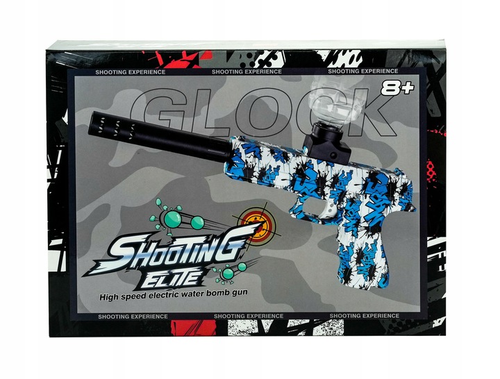 KARABIN PISTOLET AUTOMAT NA KULKI ŻELOWE WODNE ORBEZZ 7-8 MM GLOCK GRAFFITI
