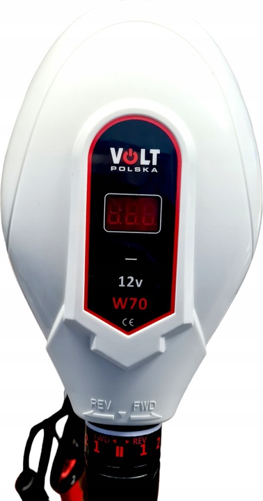 Silnik zaburtowy elektryczny Volt WICHER 70 12V 800W 8 biegów biało czarny