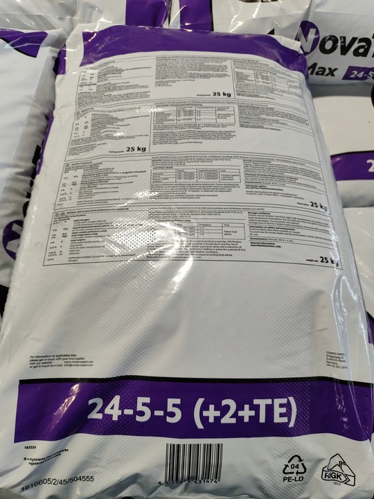Compo Expert Novatec N-max 25kg Nawóz do Trawy Szybki Wzrost 24-5-5