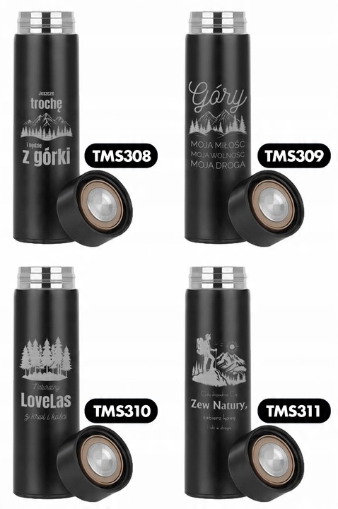 KUBEK TERMICZNY Czarny Na Prezent DIa Góromaniaka KRÓL GÓRSKICH SZLAKÓW Wz