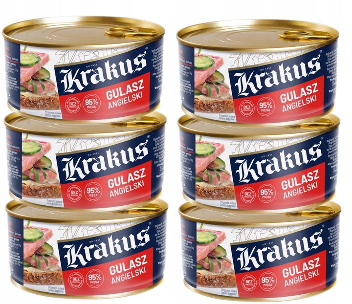 Gulasz Angielski 300 g Krakus zestaw 6 szt.