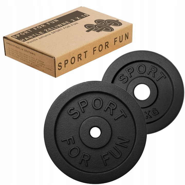 HANTLE ŻELIWNE 2x10kg regulowane metalowe gryfy 28mm obciążenie zestaw 20kg