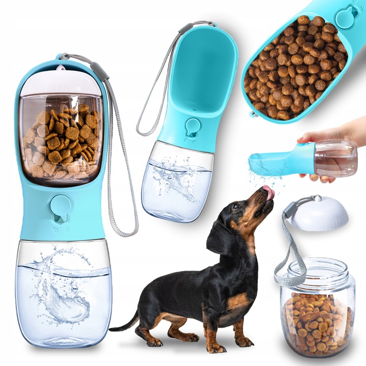 BUTELKA MISKA TURYSTYCZNA BIDON NA WODĘ POJEMNIK NA KARMĘ PRZENOŚNA POIDŁO