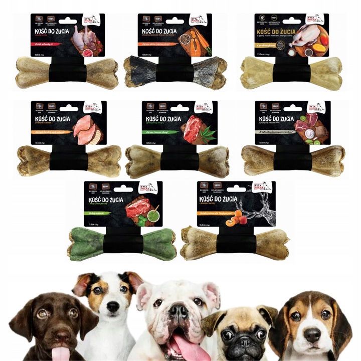 Syta Micha Kość do żucia dla Psa Mix Smaków 13,5 cm 8 szt.