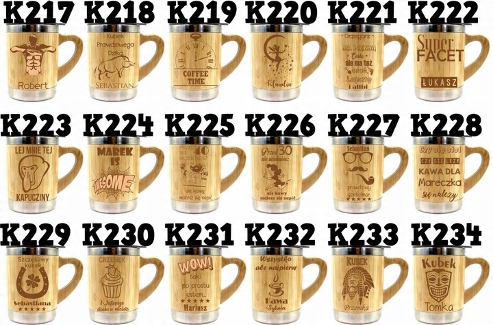 Bambusowy kubek termiczny 300 ml | Kol