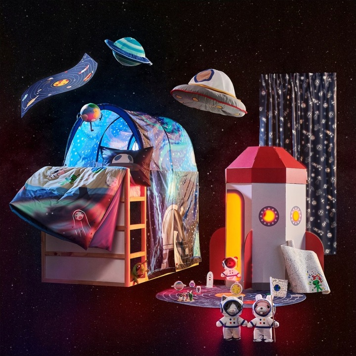 IKEA AFTONSPARV Pluszak Kosmita zielony 34 cm