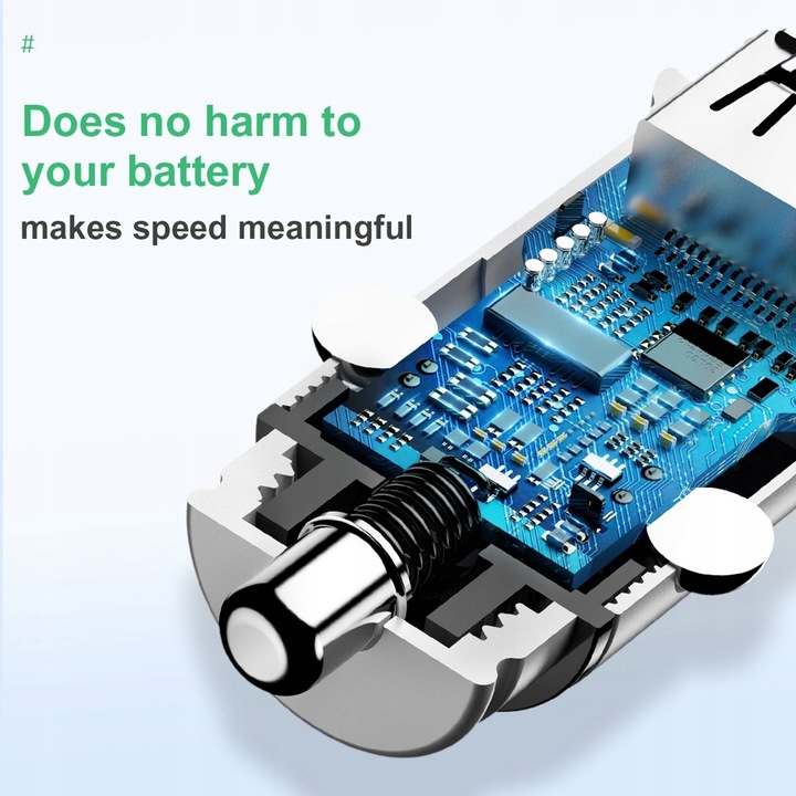 Baseus ładowarka samochodowa 2xUSB QC 3.0 Moc 30W