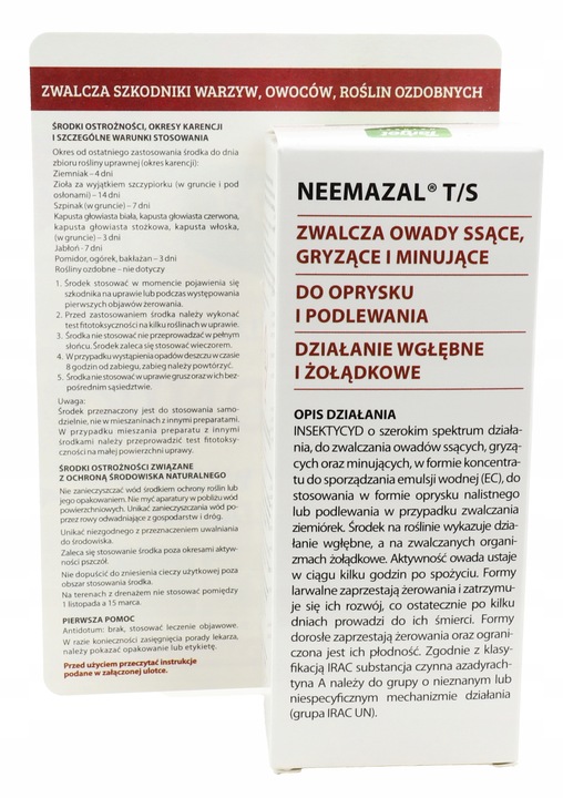 NEEMAZAL T/S Target na ziemórki, mszyce i inne szkodniki 10 ml