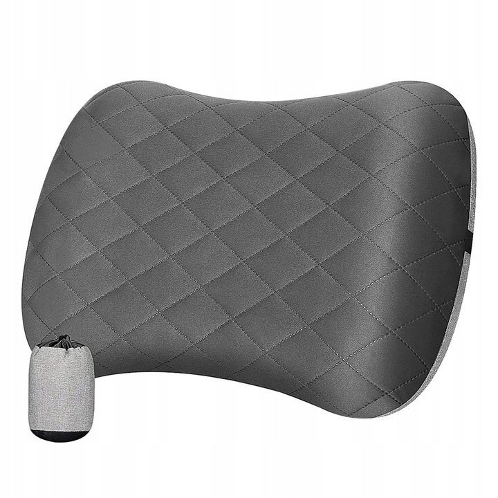 PODUSZKA SAMOPOMPUJĄCA Z POKROWCEM 43X28 KEMPING POD NAMIOT WYGODNA LEKKA