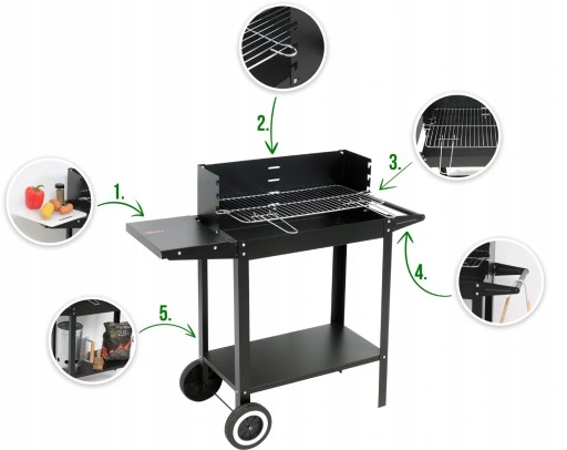 Grill węglowy Lund 48 x 26,5 cm