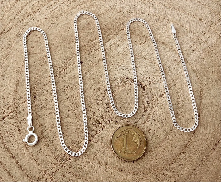 ŁAŃCUSZEK SREBRNY MĘSKI PANCERKA 020/50cm SREBRO 925 PEŁNE