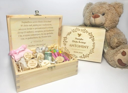 PUDEŁKO WSPOMNIEŃ PREZENT ROCZEK CHRZEST NARODZINY