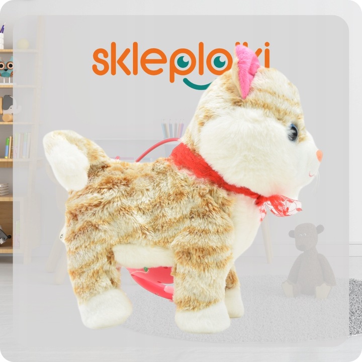 KOTEK INTERAKTYWNY NA SMYCZY MIAUCZY CHODZI GRA DLA DZIECKA NA PREZENT