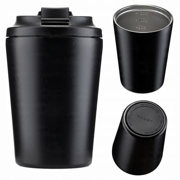Kubek Termiczny ze stali nierdzewnej BPA FREE Simply Cup 340 ml - Black