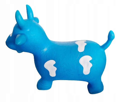 Skoczek gumowy do skakania niebieska Krówka do 50kg