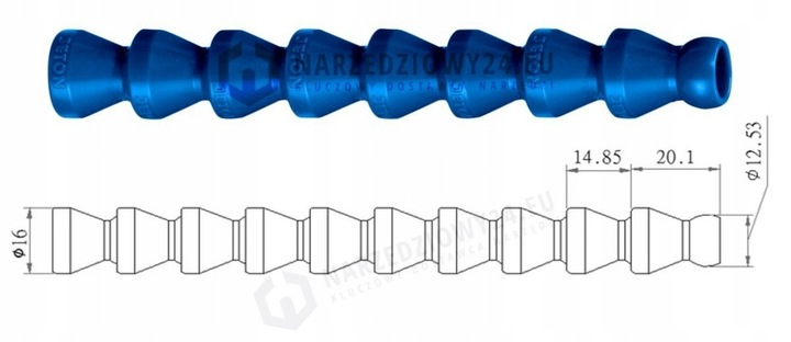 Przewód do chłodziwa z dyszą i zaworem 1/4"