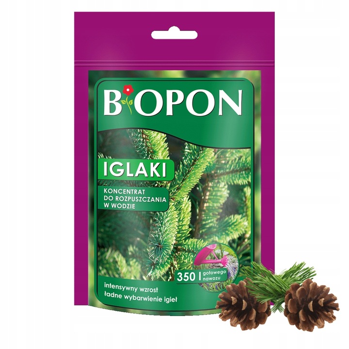 BOPON Nawóz Do Iglaków Koncentrat Rozpuszczany w Wodzie 350 g x 4 sztuki
