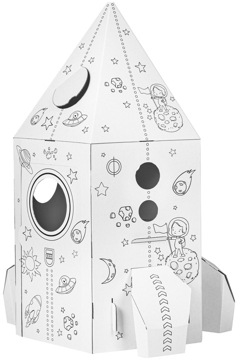 TEKTORADO NIEZWYKŁA RAKIETA DO ZABAWY I KOLOROWANIA DLA DZIECI DOMEK