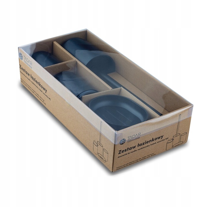 AKCESORIA do ŁAZIENKI dozownik na mydło szczotka do WC mydelniczka Tadar