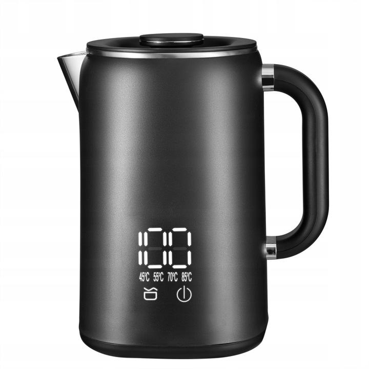 CZAJNIK ELEKTRYCZNY BEZPRZEWODOWY REGULACJA DOTYKOWY WYŚWIETLACZ LED 1,7L