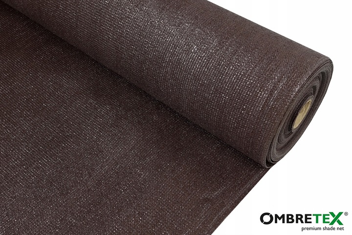 Osłona Na Ogrodzenie Płot 1,2x10m Brązowa Siatka Cieniująca Brąz Mata