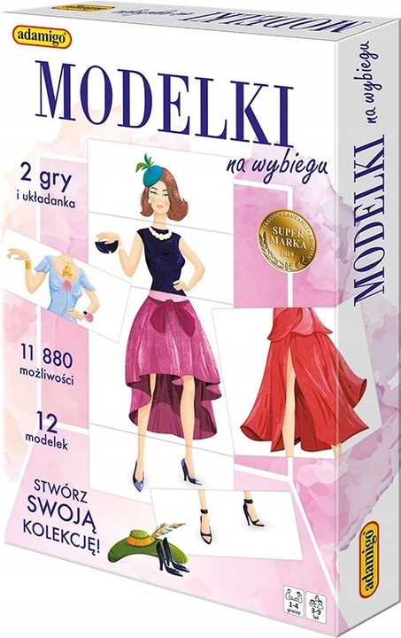GRA UKŁADANKA MODELKI NA WYBIEGU mała projektantka mody, gra dla dzieci +3
