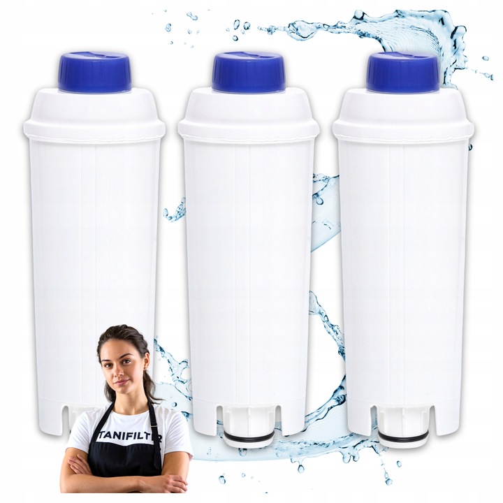 3x Filtr do ekspresu DELONGHI DINAMICA ECAM DLSC002 SER3017 Uniwersalny