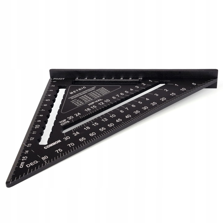 KĄTOWNIK STOLARSKI CIESIELSKI ALUMINIOWY PRZYMIAR KĄTOMIERZ BUDOWLANY 175mm