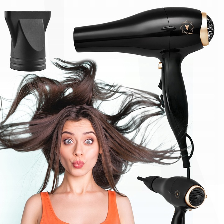 SUSZARKA DO WŁOSÓW HD3000 JONIZACJA DUŻA LEKKA 2000W 3 TEMP Koncentrator