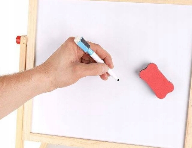 DWUSTRONA TABLICA KREDOWA MAGNETYCZNA DO RYSOWANIA ŚCIERALNA DLA DZIECI