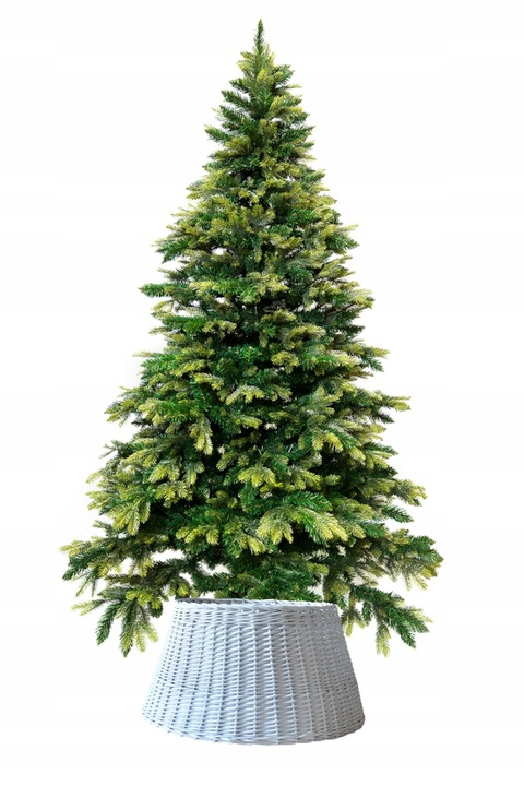 OSŁONA NA STOJAK POD CHIONKĘ WIKLINOWA FI 80 cm , KOSZ POD CHOINKĘ BIAŁY